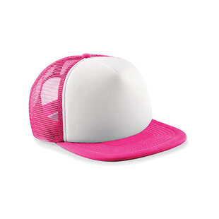 Junior Vintage Trucker Cap - Fuchsia & White