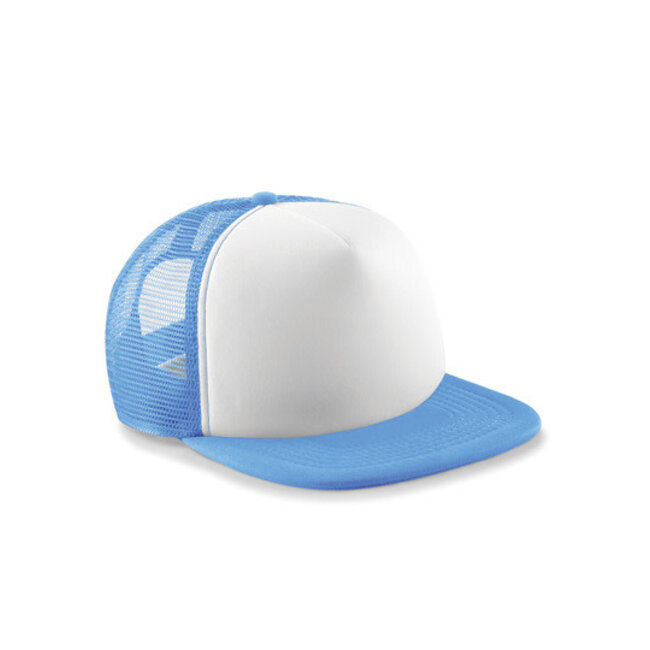 Junior Vintage Trucker Cap - Sky Blue & White