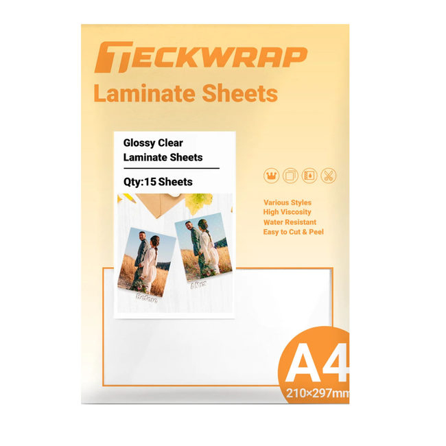 Glossy Clear Laminate Sheets TeckwrapCraft