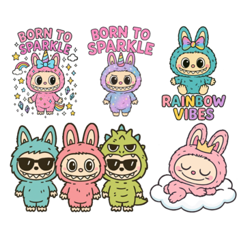 Feeërieke | Textieltransfer DTF "Labubu Mix"