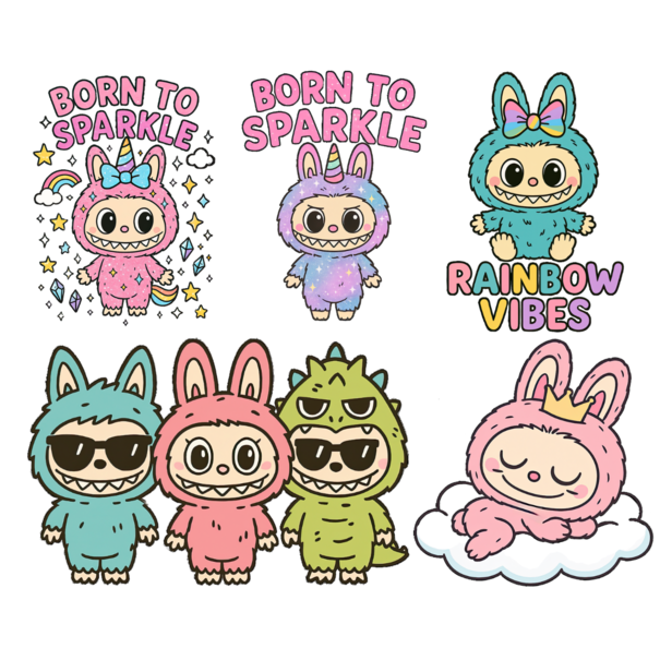 Feeërieke | Textieltransfer DTF "Labubu Mix"