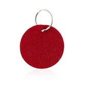 Ronde vilten sleutelhanger - Rood