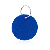 Ronde vilten sleutelhanger - Blauw