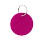 Ronde vilten sleutelhanger - Fuchsia