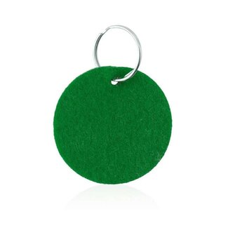 Ronde vilten sleutelhanger - Groen