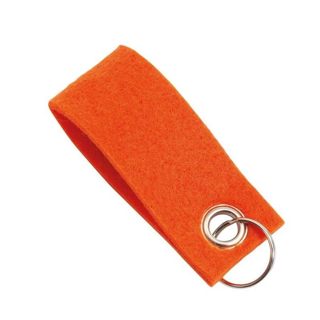Rechte vilten sleutelhanger - Oranje
