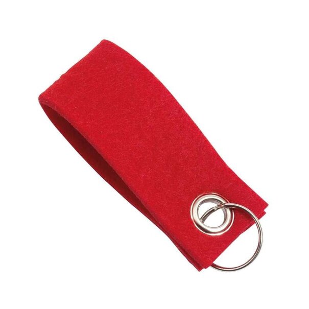 Rechte vilten sleutelhanger - Rood