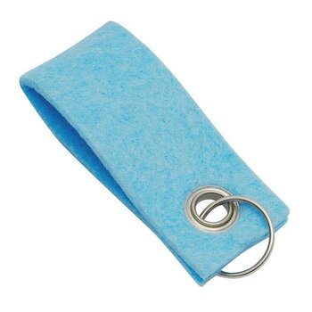 Rechte vilten sleutelhanger - Turquoise