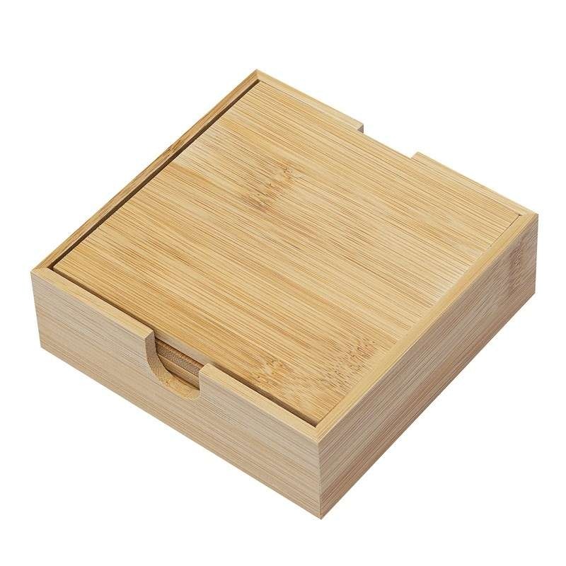 Set van 4 bamboe onderzetters personaliseren | Vanaf €1,88