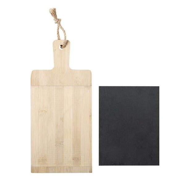 Bamboe Tapasplank met Leisteen Inleg
