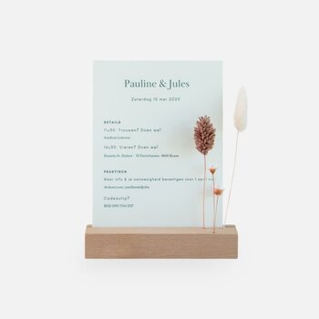 Fotohouder voor droogbloemen hout