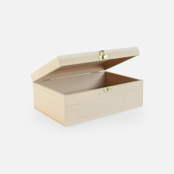 Houten bewaarkist rechthoek