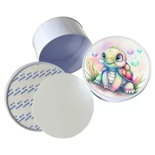 Subli Round Metal Tin off-white