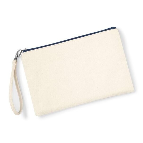 Westford Mill | Canvas Wristlet - Natural/Navy