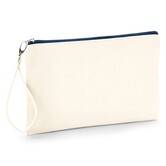 Canvas Wristlet - Natural/Navy