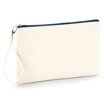 Westford Mill | Canvas Wristlet - Natural/Navy
