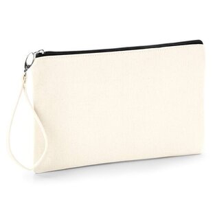 Canvas Wristlet - Natural/Black
