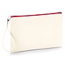 Canvas Wristlet - Natural/Red