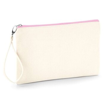 Westford Mill | Canvas Wristlet - Natural/Pink