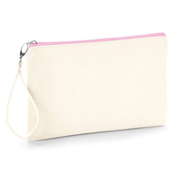 Westford Mill | Canvas Wristlet - Natural/Pink