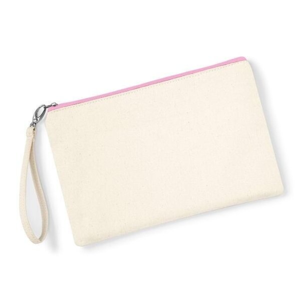 Westford Mill | Canvas Wristlet - Natural/Pink