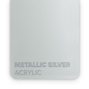 Acrylic Metallic Silver 3mm (21x30 cm)