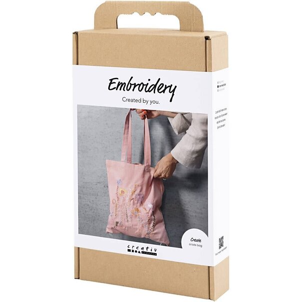 Creativ Company | Bordurenset Draagtas - Pastel Pink