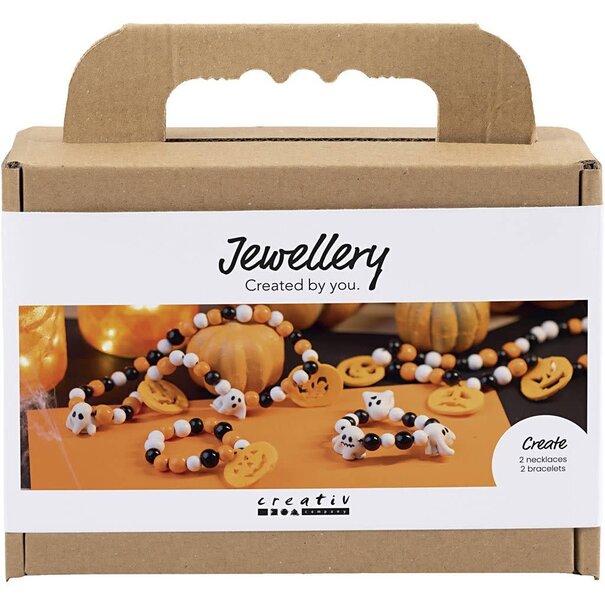 Creativ Company | Mini Hobbyset Halloween-Sieraden – Boetseren (Pompoen & Spookje)