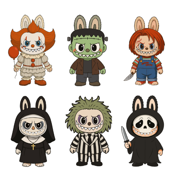 Feeërieke | Textieltransfer DTF "Haunted Labubu Set"