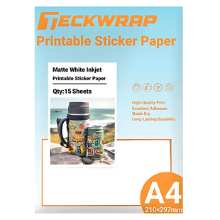 Inkjet Printable Sticker Paper - Matte White TeckWrapCraft