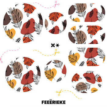 Feeërieke | Jesmonite Inlay - Fall Abstract Leaves