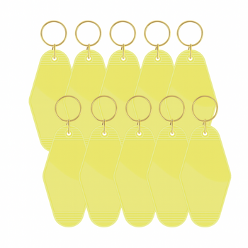 TeckwrapCraft | Motel Keychains Blanks - Carnation Yellow (10pcs) TeckwrapCraft