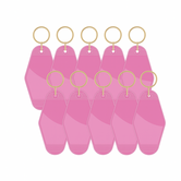 Motel Keychains Blanks - Bold Pink (10pcs)