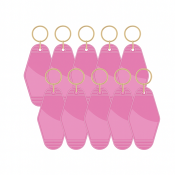 TeckwrapCraft | Motel Keychains Blanks - Bold Pink (10pcs)