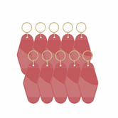 Motel Keychains Blanks - Red TeckwrapCraft
