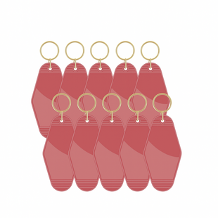 Motel Keychains Blanks - Red (10pcs) TeckwrapCraft