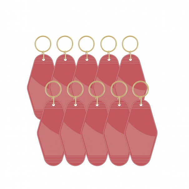 TeckwrapCraft | Motel Keychains Blanks - Red TeckwrapCraft