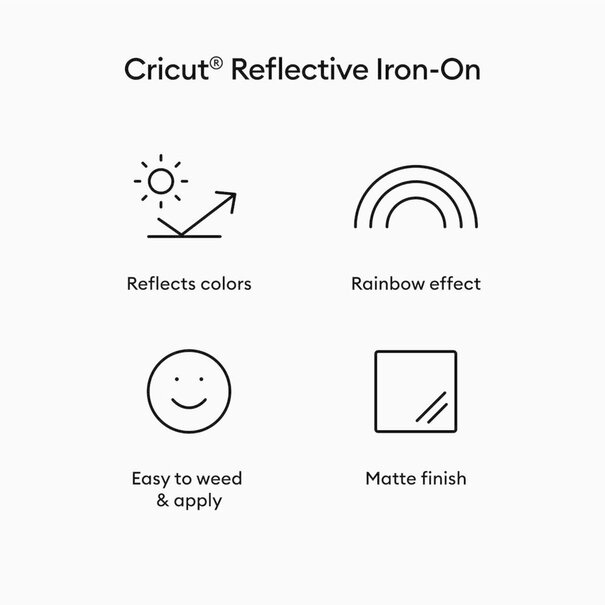 Cricut | Iron-On Reflective Matte Rainbow (1 sheet)