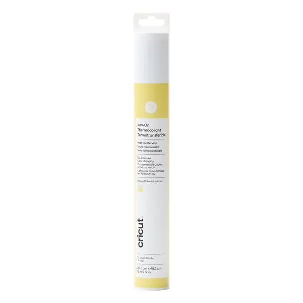Cricut | Color-Changing Iron-On UV-Activated Pastel Yellow (1 sheet)