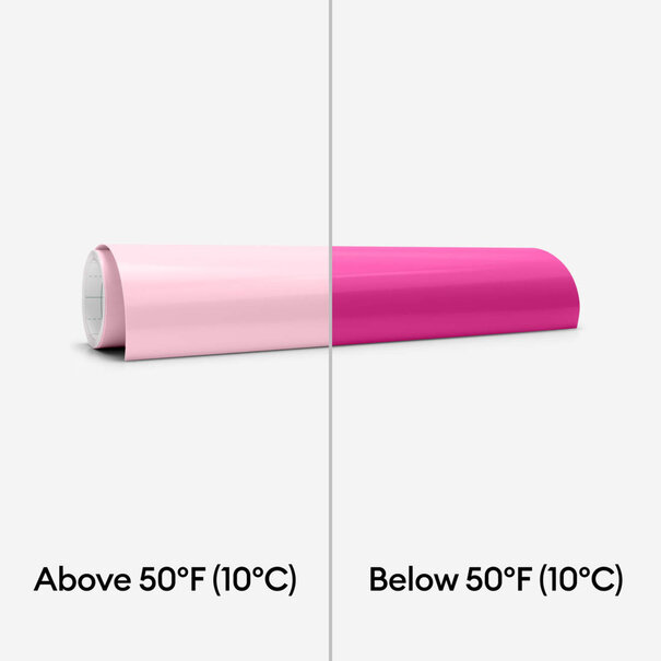 Cricut | Color-Changing Vinyl Permanent Cold-Activated Light Pink - Magenta (1 sheet)