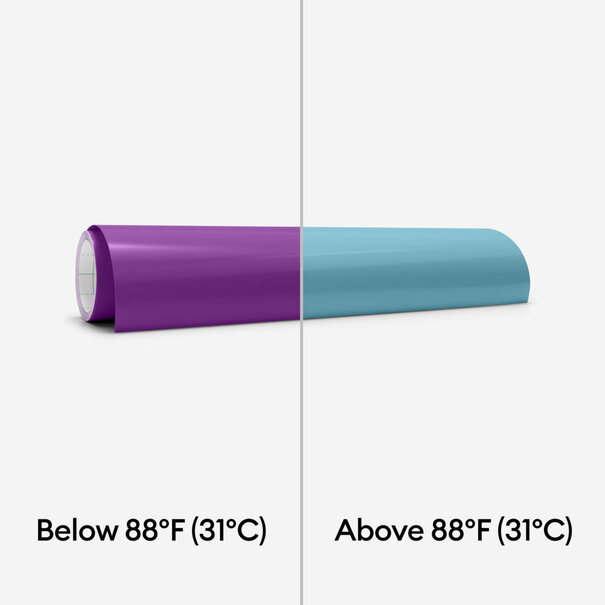 Cricut | Color-Changing Vinyl Permanent Heat-Activated Purple - Turquoise (1 sheet)