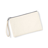 Canvas Wristlet - Natural/Light Grey