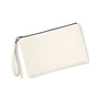 Canvas Wristlet - Natural/Light Grey