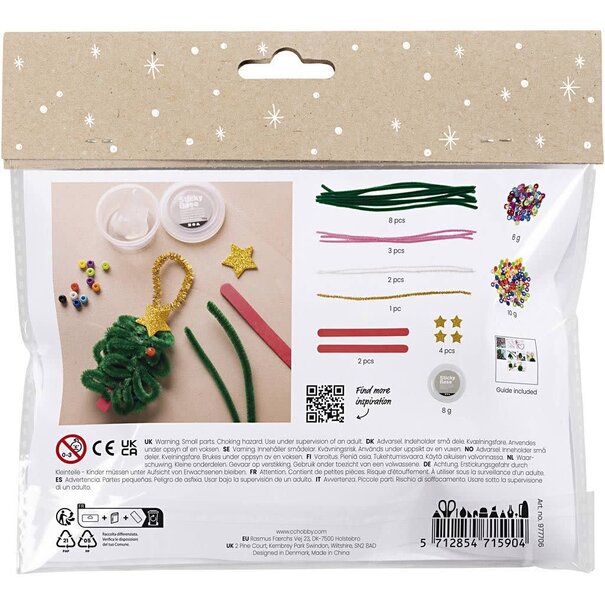 Mini Hobbyset Decoratie - Hartjes en Kerstbomen