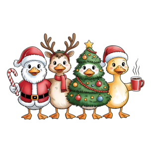 Textieltransfer DTF "Christmas Goose"