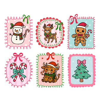 Textieltransfer DTF "Christmas Frames"