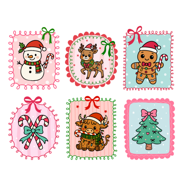 Textieltransfer DTF "Christmas Frames"