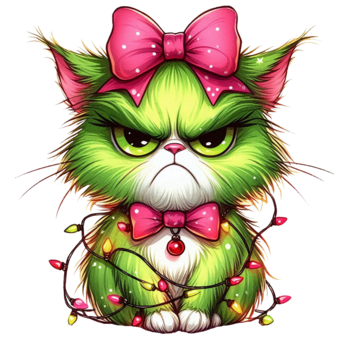 Textieltransfer DTF "Angry Christmas Cat"