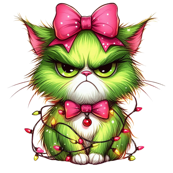 Textieltransfer DTF "Angry Christmas Cat"