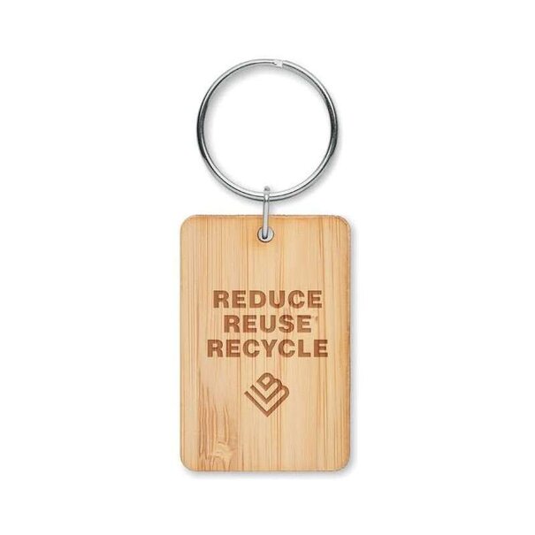 Rechthoekige Sleutelhanger Bamboe